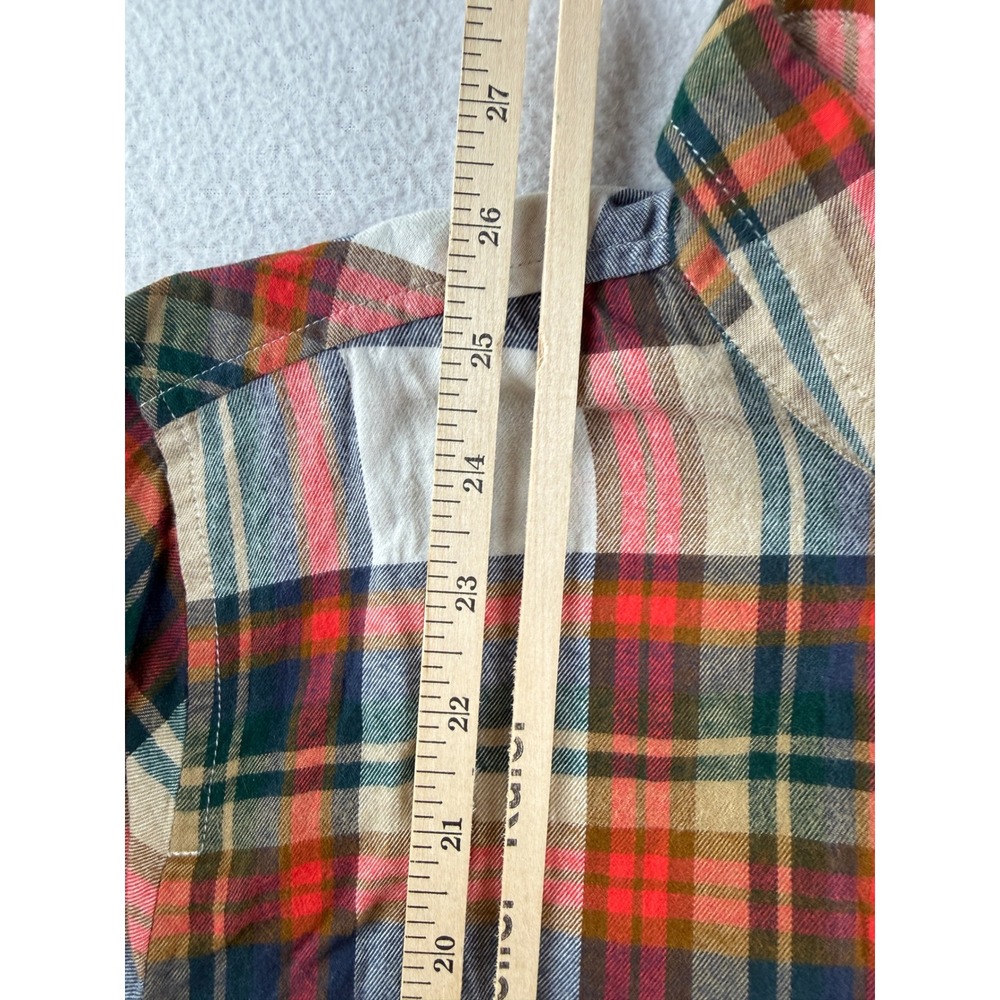 J.Crew Womens Plaid Button Down Shirt Red Green Long Sleeve Size L - Picture 5 of 7
